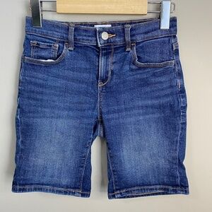 Old Navy Girl's Denim Belted Midi Dark Wash Jean Shorts Size‎ 12